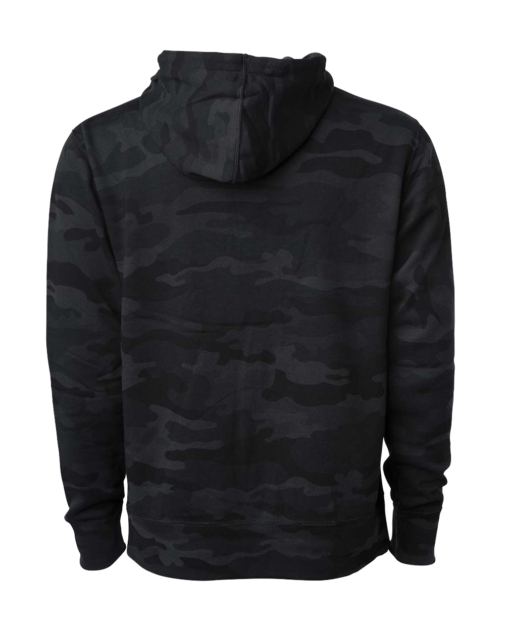 Unisex Black Camo Zipper Hoodie - Image 2